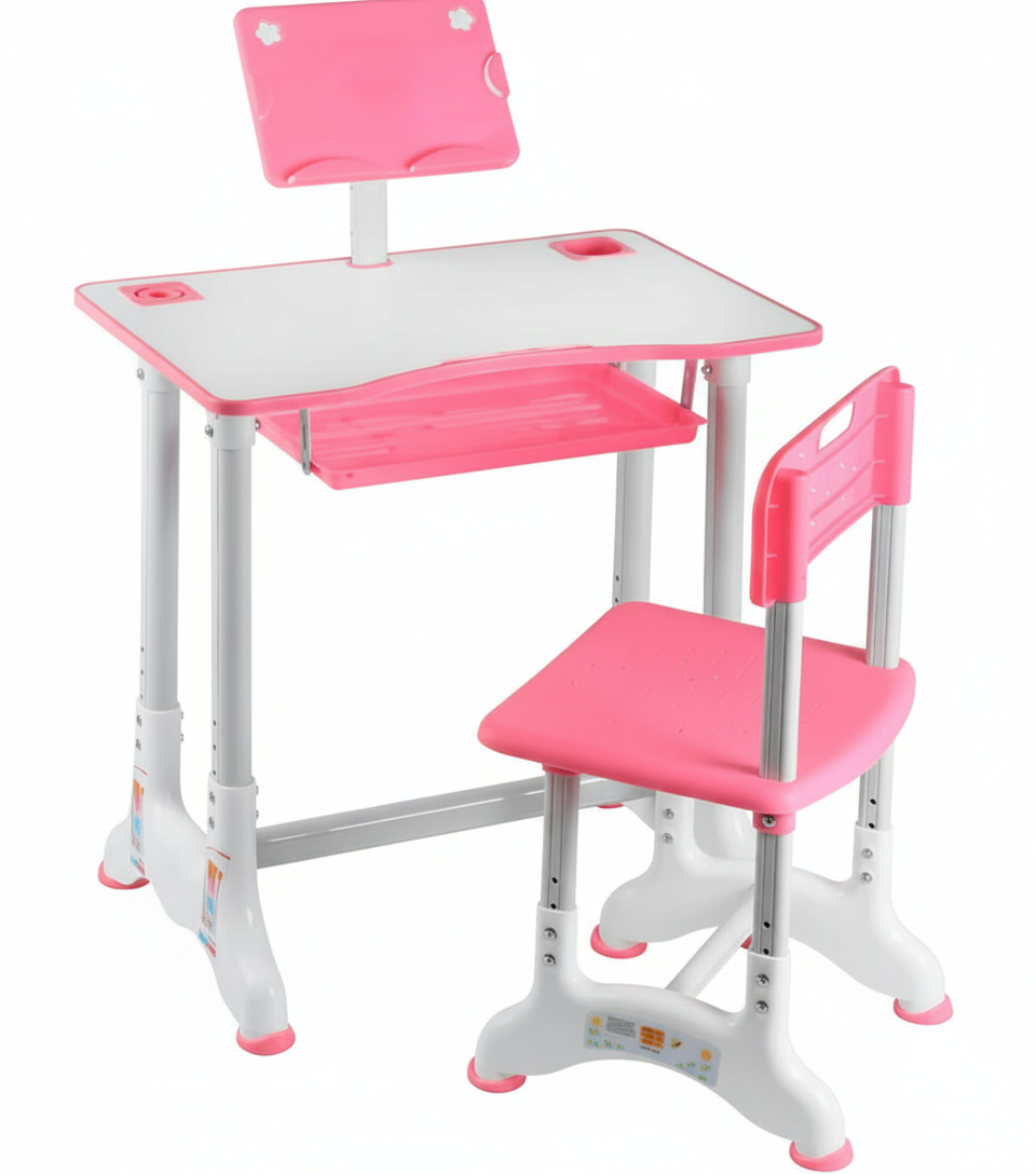Парта шкільна та стільчик з регулюванням висоти Рожевий (2104618702) - фото 6 Парта шкільна та стільчик з регулюванням висоти Рожевий (2104618702) - фото 6