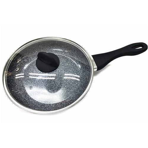 Сковорода Benson BN-574 с крышкой с антипригарным гранитным покрытием 24 см (BN-574)