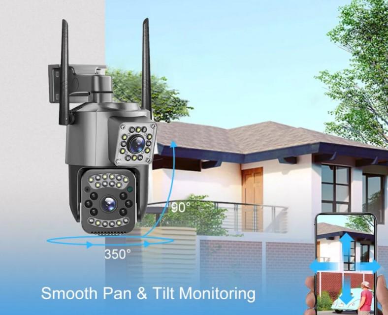 Камера відеоспостереження вулична Wifi SC03 V380pro поворотна під сім карт 4G (580726) - фото 3