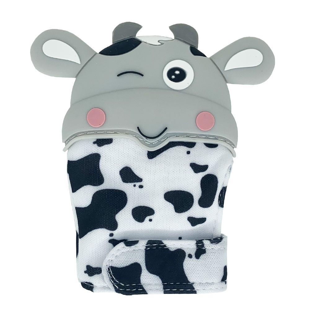 Прорезыватель-перчатка Коровка Серый