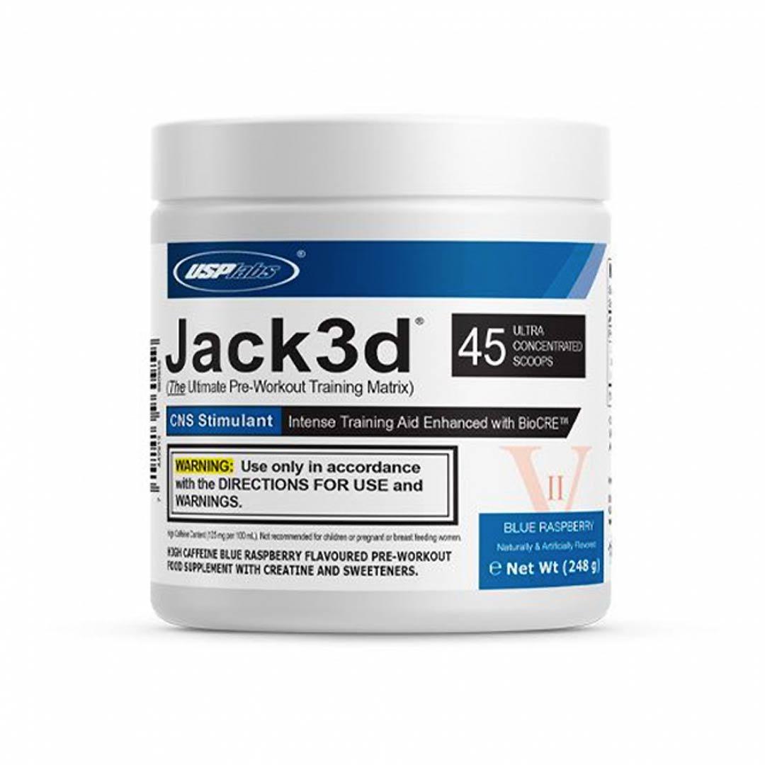 Передтренувальний комплекс USP Labs Jack3d V2 Blue raspberry 248 г (00000038047)