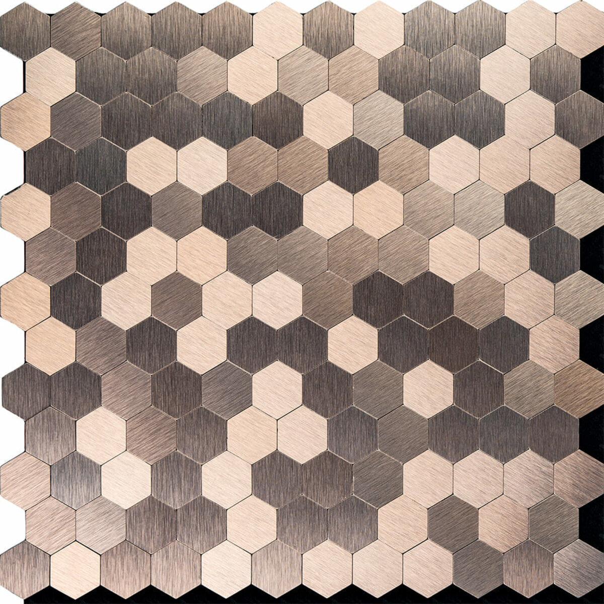 Плитка алюмінієва самоклеюча 300х300х3 мм Мозаїка рожеве золото (SW-00001930) - фото 1 Плитка алюмінієва самоклеюча 300х300х3 мм Мозаїка рожеве золото (SW-00001930) - фото 1