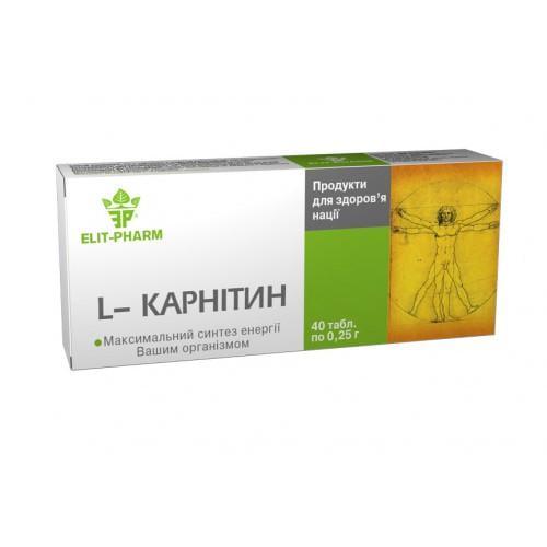 Амінокислота L-карнітин Еліт-фарм 40 табл. (1252903865)