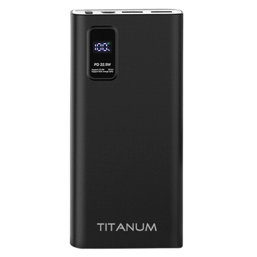 Повербанк TITANUM 727S 20000 mAh 22,5 Вт USB и Type-C Черный (34063877) Повербанк TITANUM 727S 20000 mAh 22,5 Вт USB и Type-C Черный (34063877)