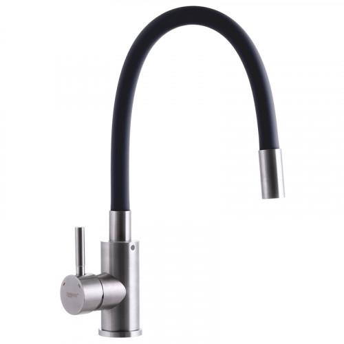 Смеситель на кухню Zerix SUS-011 с гибким изливом Черный (ZX3129)