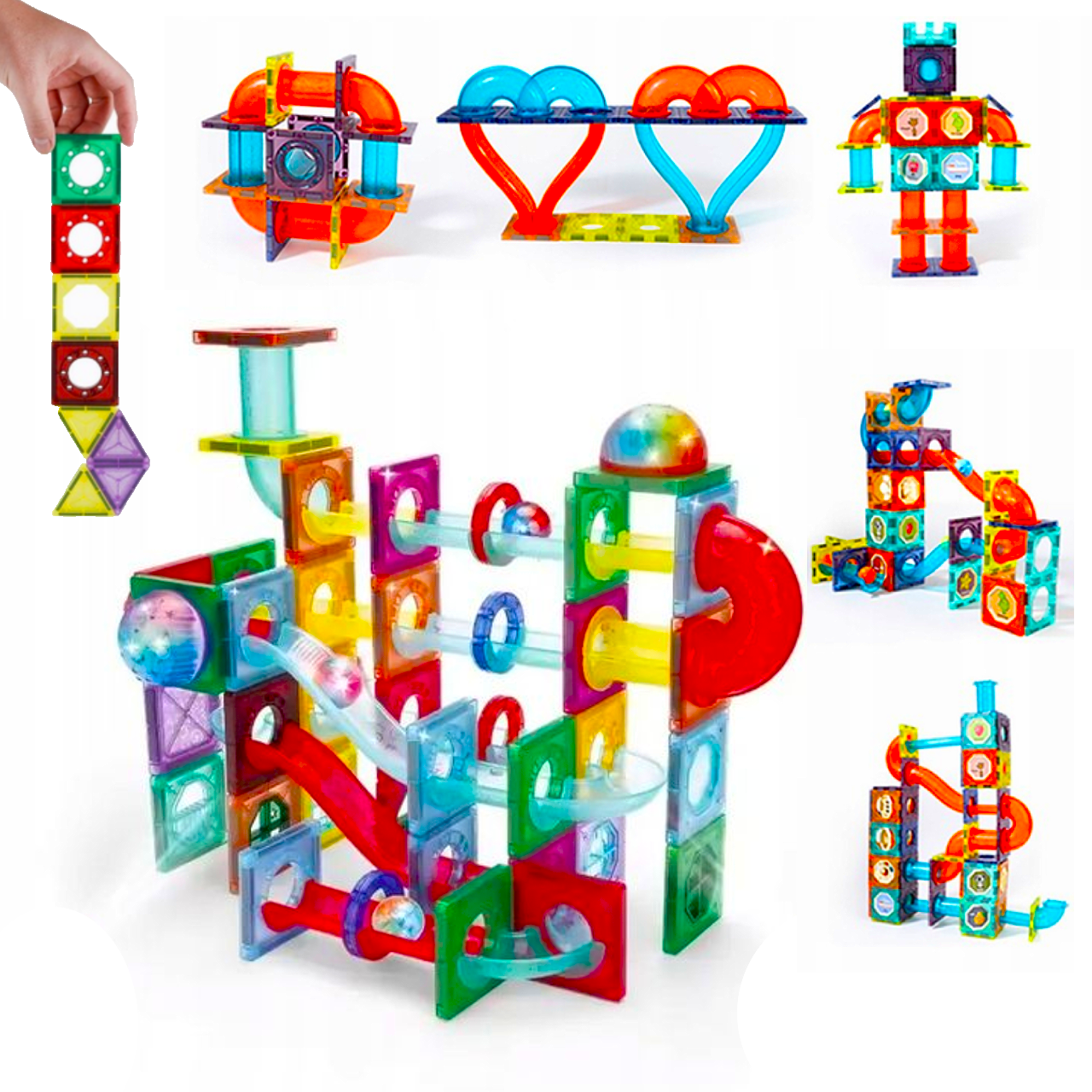 Конструктор магнитный с подсветкой 110 деталей (S-110)