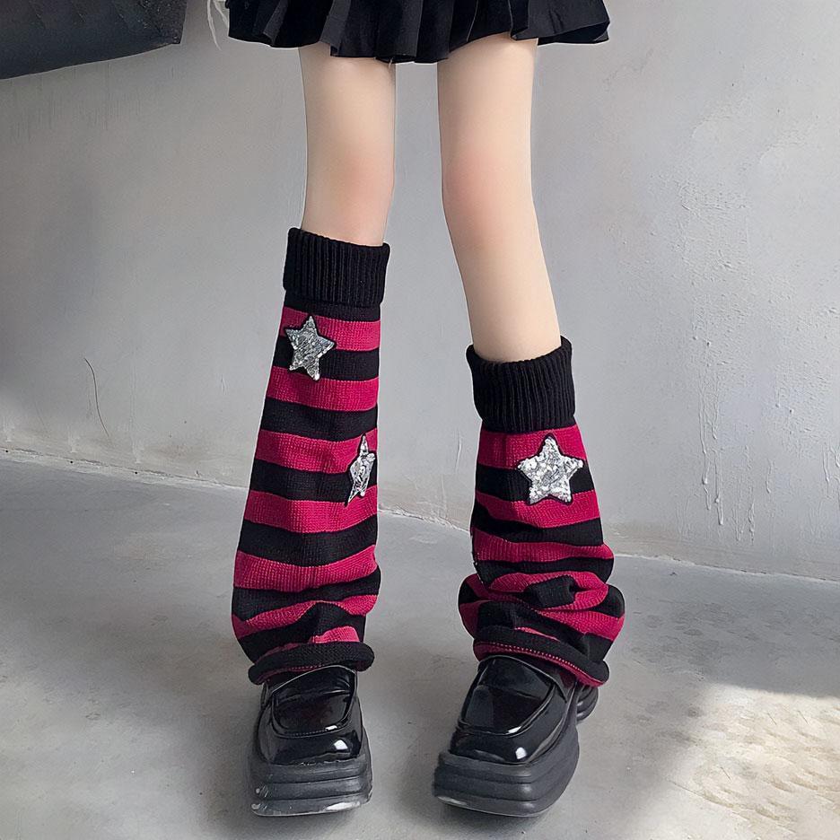 Гетри клеш з смугастими зірками смугасті One size Чорно-бордовий (2339) - фото 3 Гетри клеш з смугастими зірками смугасті One size Чорно-бордовий (2339) - фото 3