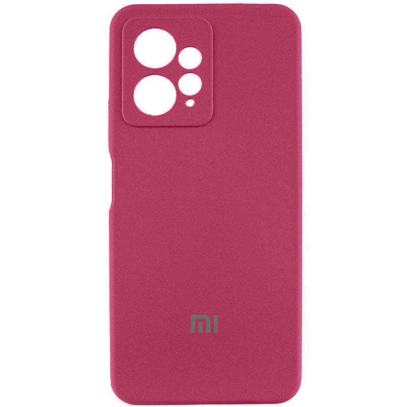 Противоударный чехол Silicone Cover Lakshmi Full Camera (AAA) with Logo для Xiaomi Redmi Note 12 4G Бордовый / Plum