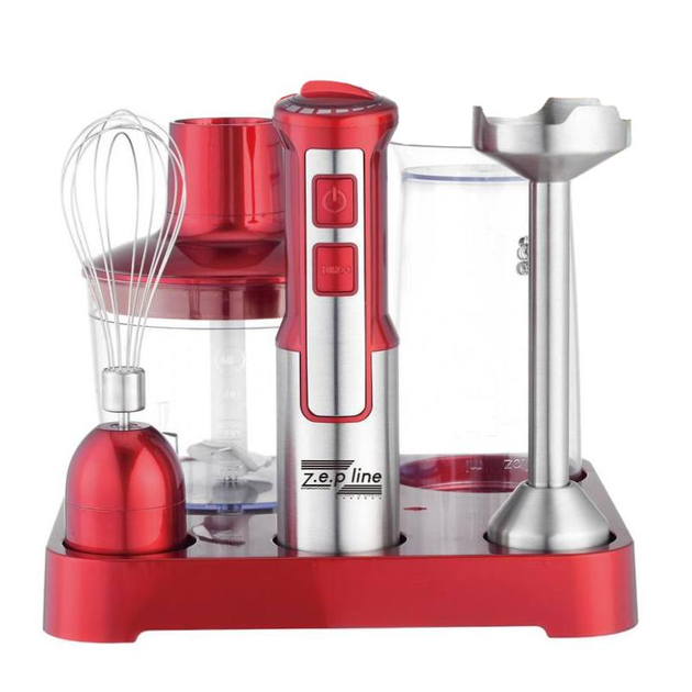 Блендер погружной Zepline ZP118 6в1 с подставкой Красный - фото 2 Блендер погружной Zepline ZP118 6в1 с подставкой Красный - фото 2