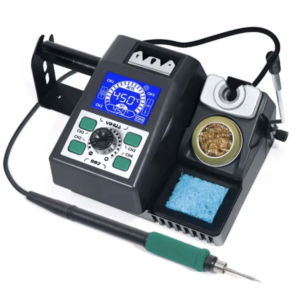 Станція паяльна YIHUA-982 прецизійний паяльник C210 4 канали пам'яті 450 °C 40 Вт Black (2000996194347)