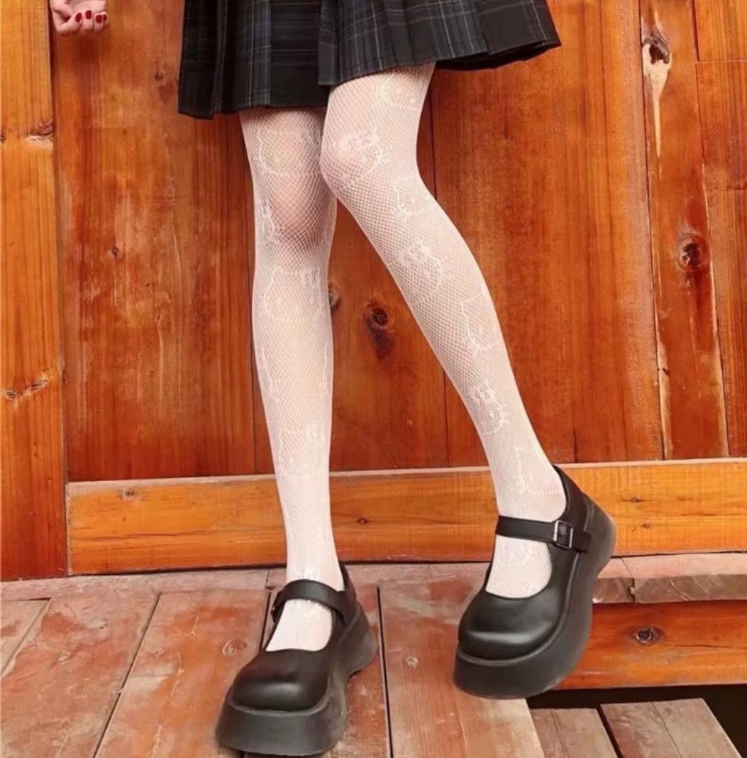 Белые колготки-сетка Hello Kitty One Size (2692355705)