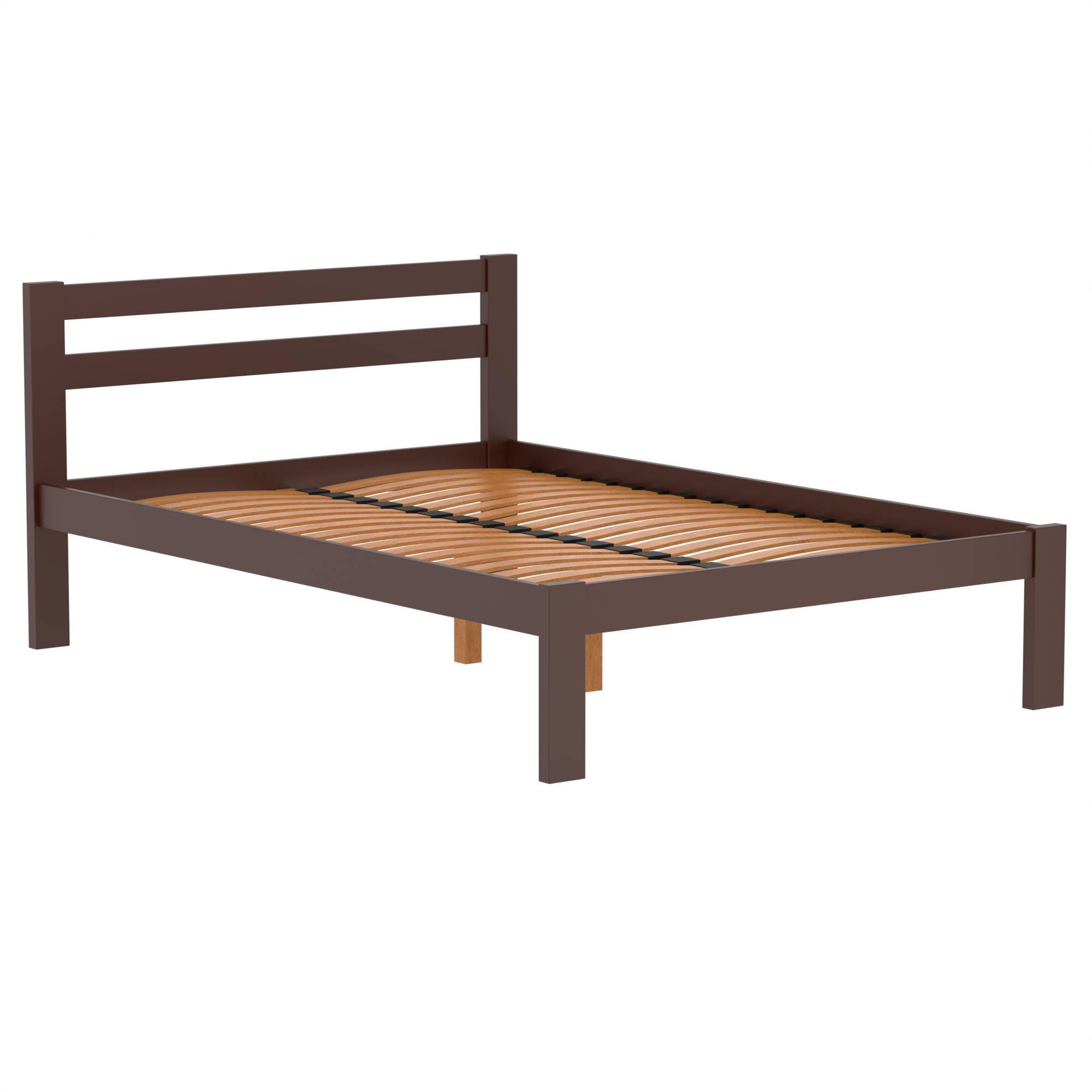Кровать дерево Классик полуторная 120х200 см Коричневый (380280) - фото 2 Кровать дерево Классик полуторная 120х200 см Коричневый (380280) - фото 2