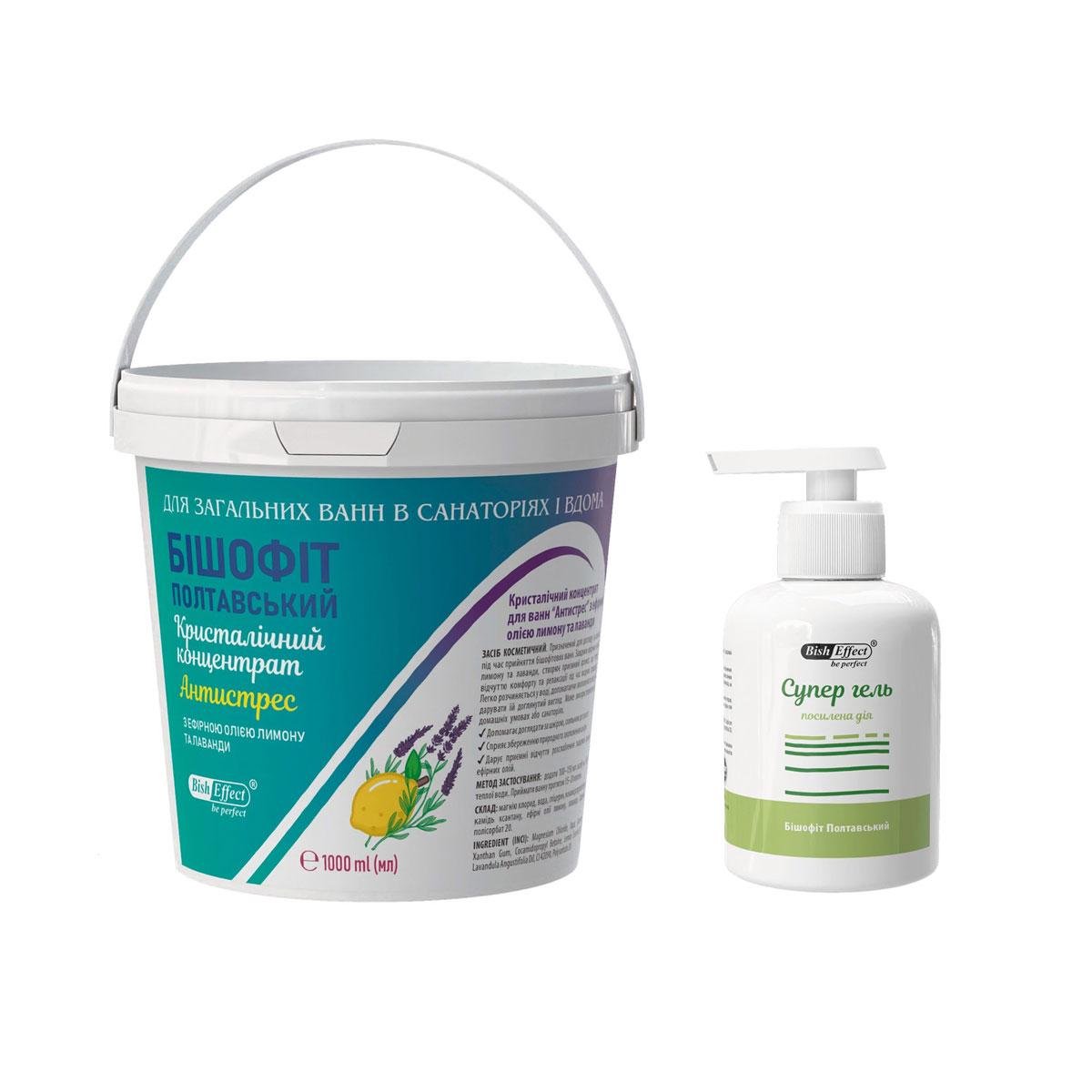 Концентрат для ванн Кристалічний Антистрес та Гель Бішофіт Полтавський Супер (3000252-TOP-2)