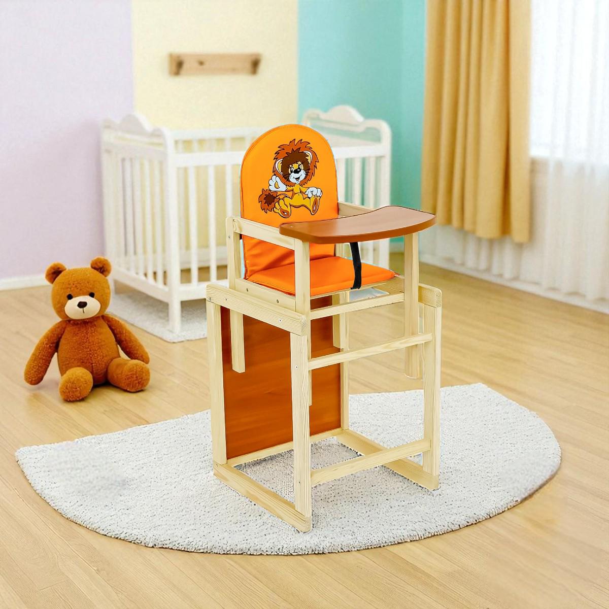 Стульчик для кормления Мася Лев Оранжевый (№2034) - фото 3 Стульчик для кормления Мася Лев Оранжевый (№2034) - фото 3