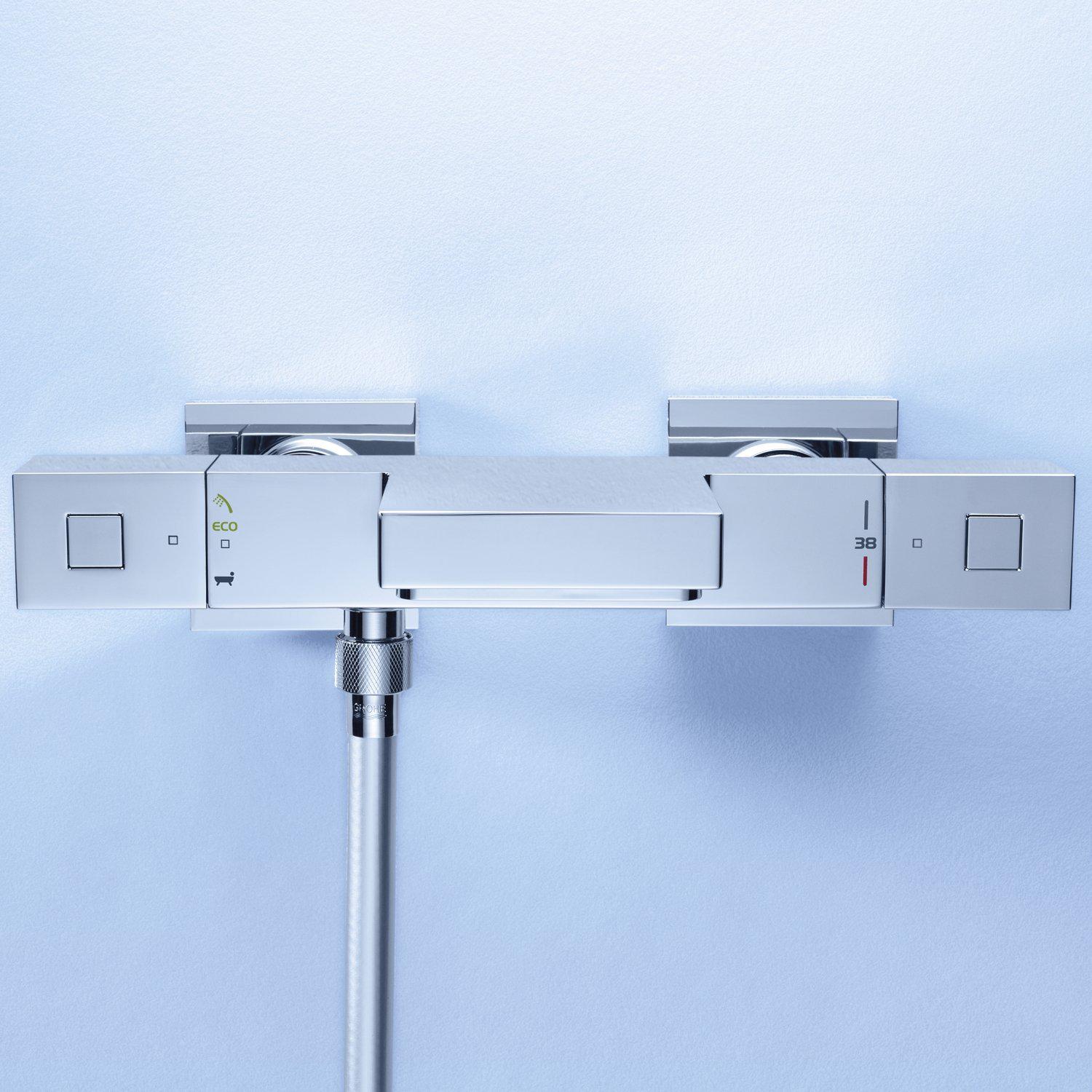 Смеситель для ванны Grohe Grohtherm Cube 34497000 с термостатом Хром (111081) - фото 3 Смеситель для ванны Grohe Grohtherm Cube 34497000 с термостатом Хром (111081) - фото 3