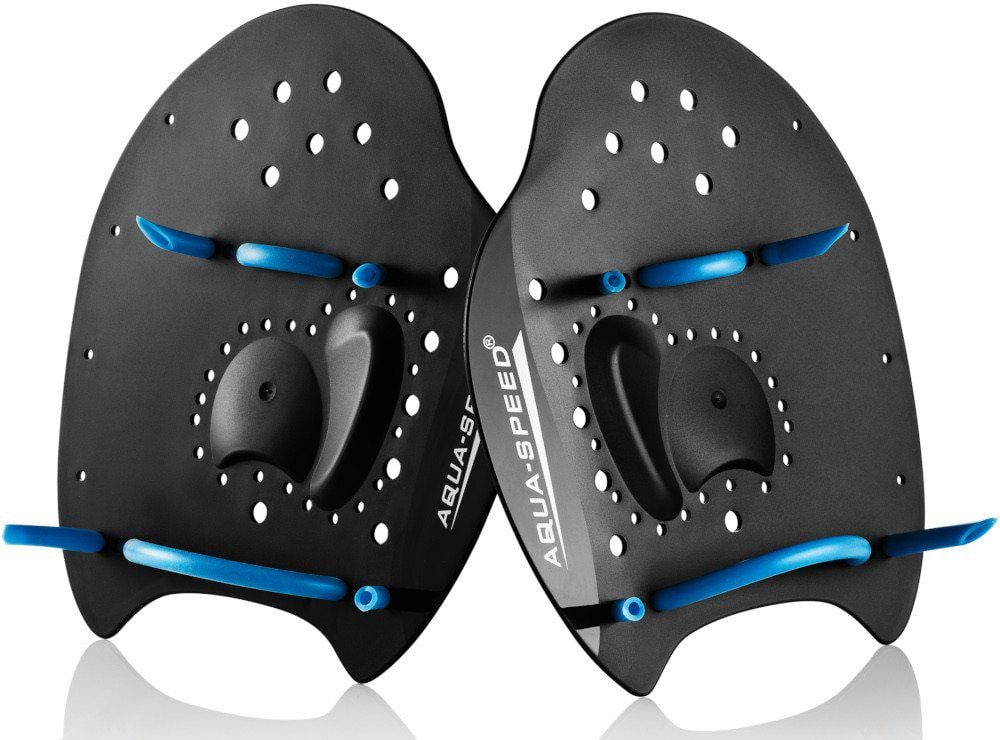 Лопатки для плавания Aqua Speed Skill Paddle 1791 Уни L 21,5х20 см Черный/Синий