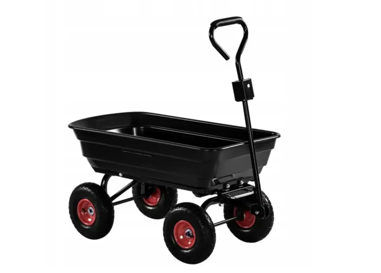 Тележка садовая самосвальная Kraft&Dele до 300 кг 75 л Черный (29670917)