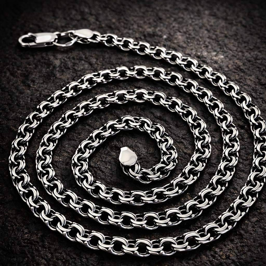 Цепочка серебряная Бисмарк 60 см