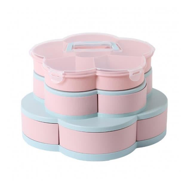 Конфетница трехъярусная Flower Candy Box вращающая складная (28592698)