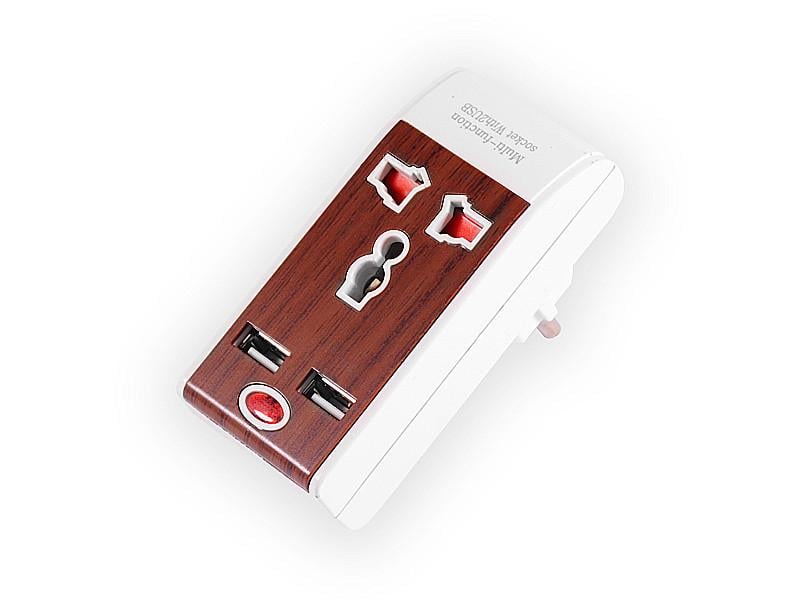 Переходник-адаптер сетевой Lemanso LMA324 с индикатором 2USB 2.1A Переходник-адаптер сетевой Lemanso LMA324 с индикатором 2USB 2.1A