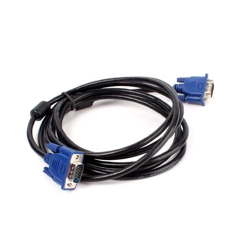 Кабель для монітора VGA-VGA Male/Male 2 ферити 3 м (1009914-Black) - фото 1