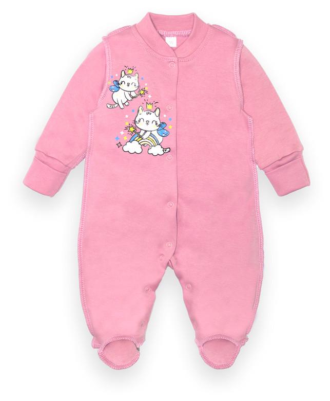 Комбинезон детский хлопковый для девочки Gabbi KB-22-2-2 56 см Розовый (13283) Комбинезон детский хлопковый для девочки Gabbi KB-22-2-2 56 см Розовый (13283)