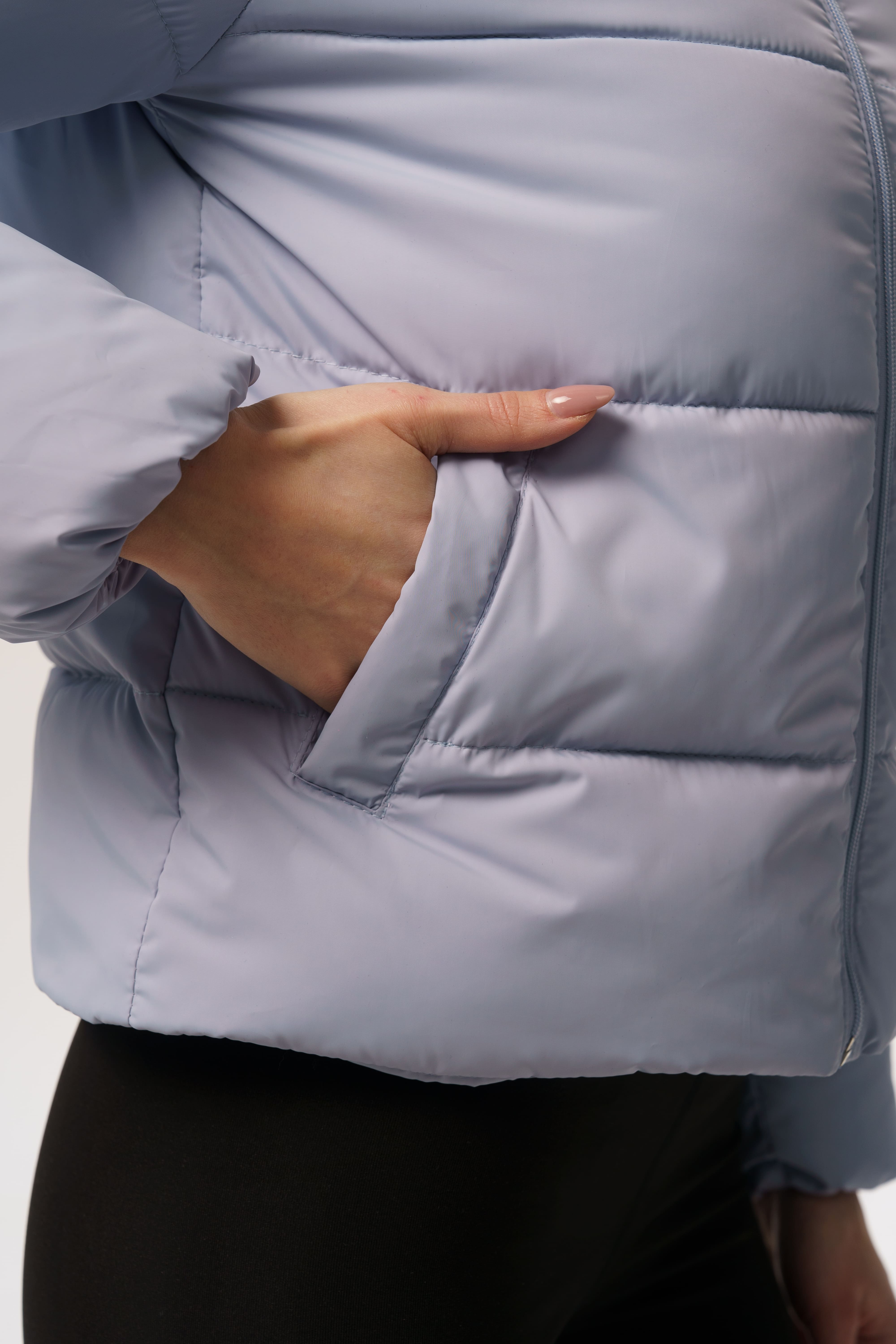 Пуховик женский Intruder Bubble M/L Голубой (1868555982/M-L) - фото 6