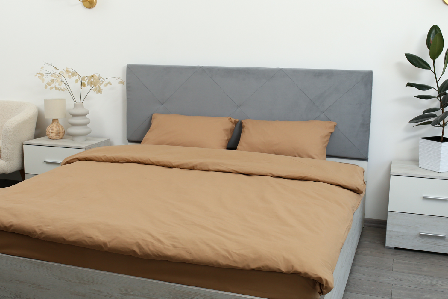 Комплект постельного белья евро Amore Glux-1041 бязь Песочный (KPB-Ae-Glux-1041(70x70)_) - фото 2 Комплект постельного белья евро Amore Glux-1041 бязь Песочный (KPB-Ae-Glux-1041(70x70)_) - фото 2