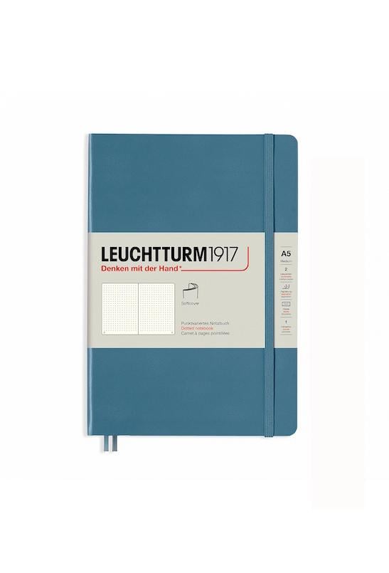 Блокнот Leuchtturm1917 Rising Colours середній м'яка обкладинка крапка Stone Blue (363399)