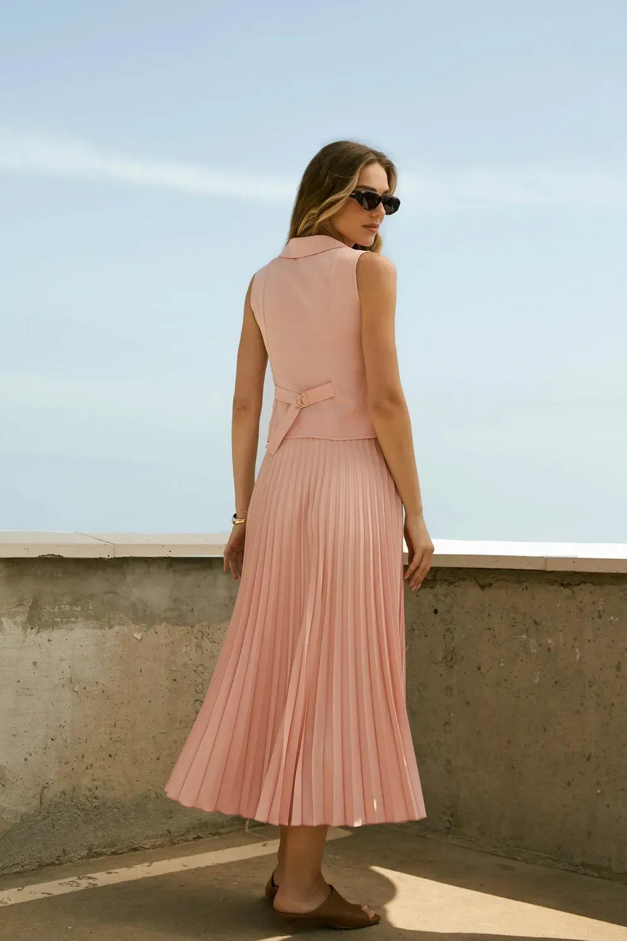 Костюм женский Seventeen жилет/юбка S-M Персиковый (104-2178.6028) - фото 6 Костюм женский Seventeen жилет/юбка S-M Персиковый (104-2178.6028) - фото 6