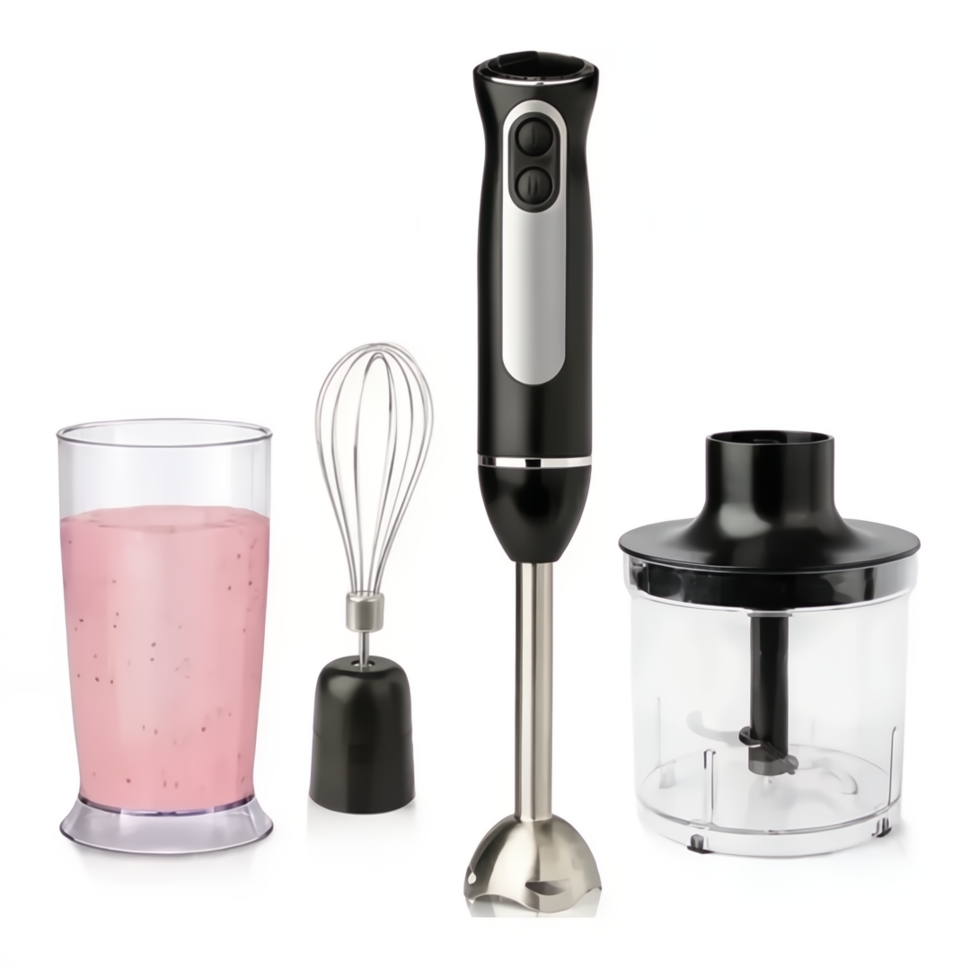 Блендер погружной Crownberg 1200 Вт 3в1 для смузи Black