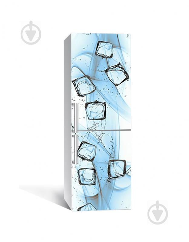 Наклейка на холодильник Zatarga «Вода со льдом» 650х2000 мм виниловая 3Д наклейка декор на кухню самоклеящаяся Наклейка на холодильник Zatarga «Вода со льдом» 650х2000 мм виниловая 3Д наклейка декор на кухню самоклеящаяся