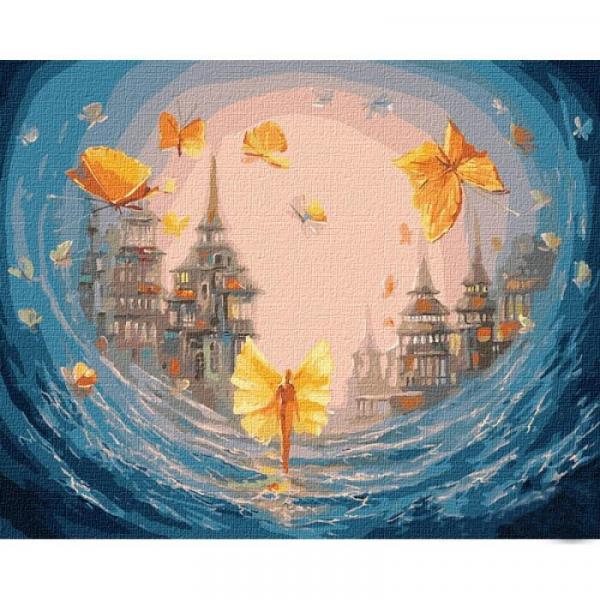 Набор для росписи по номерам Идейка Бабочки души 40х50 см (КНО5026-mt)