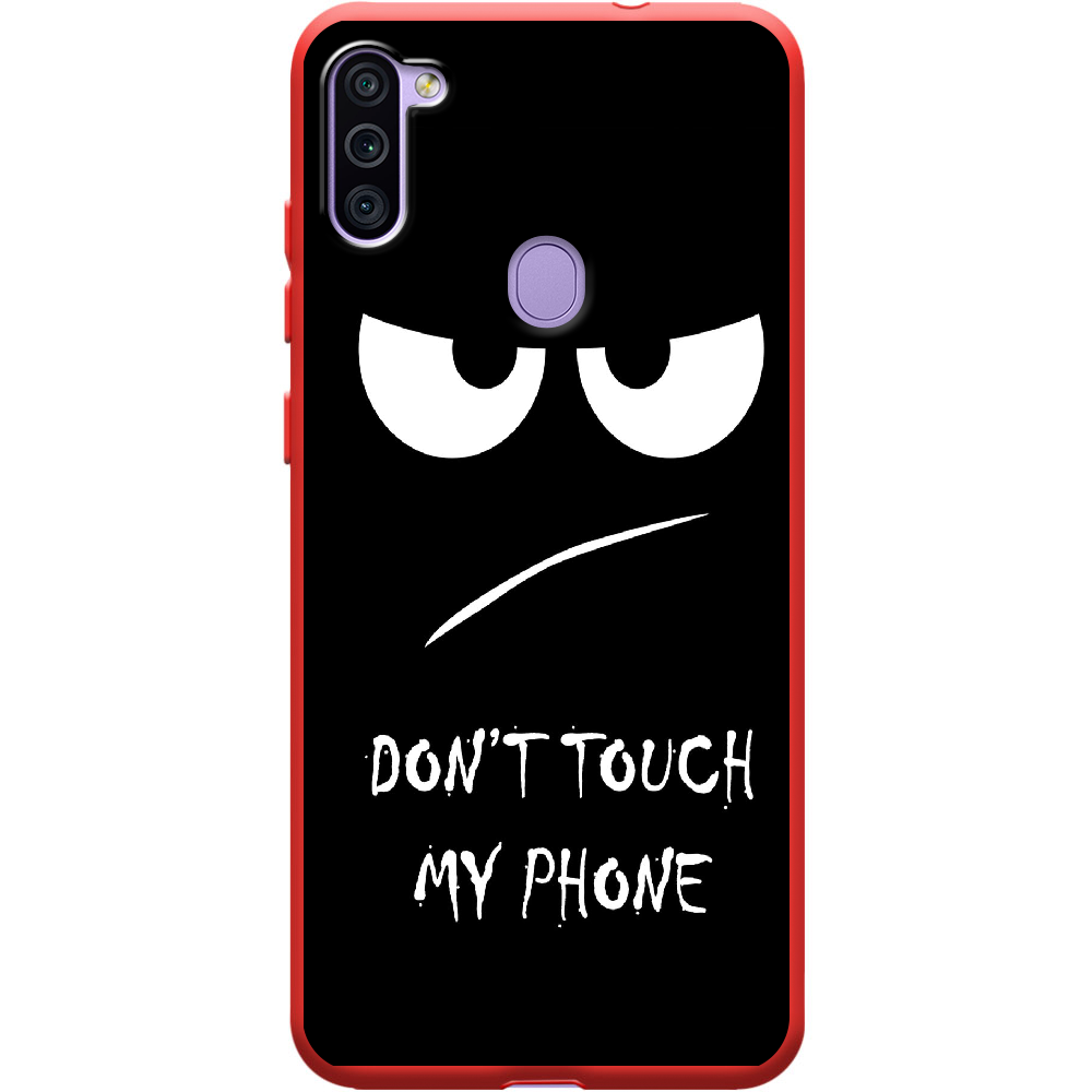 Чехол Boxface Samsung A115 Galaxy A11 Don't Touch my Phone Красный силикон (39628-up535-40327)