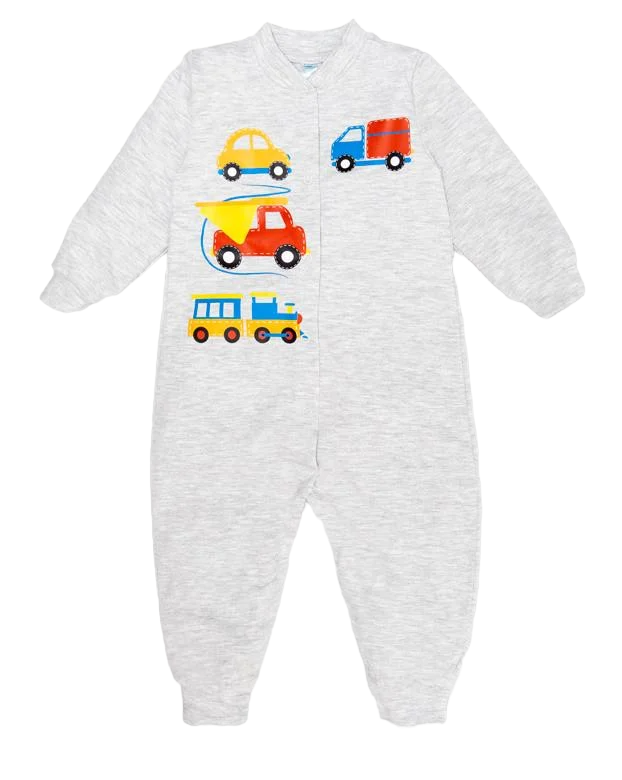 Комбинезон детский хлопковый для мальчика Gabbi КВ-22-2-31 80 см Серый (13314) Комбинезон детский хлопковый для мальчика Gabbi КВ-22-2-31 80 см Серый (13314)