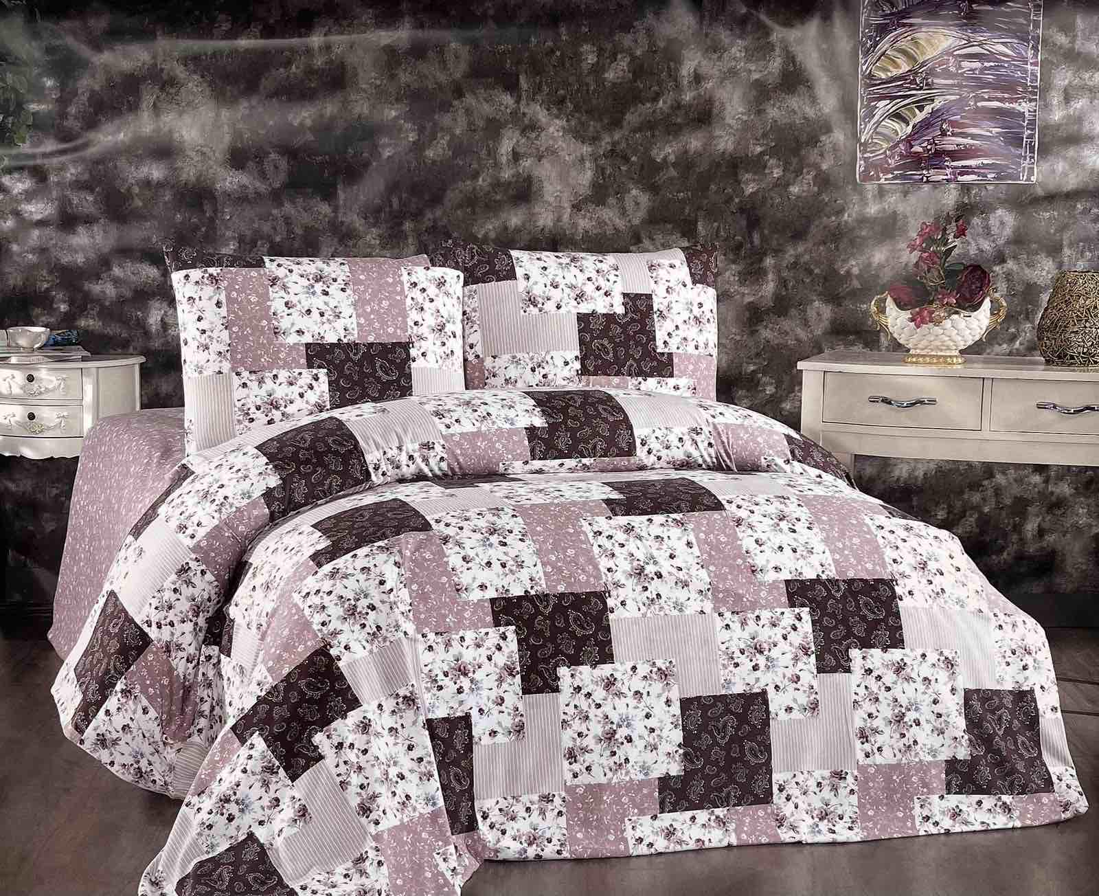 Комплект постільної білизни BELIZZA Plaid фланель 160x220 см Purple (CN29120)