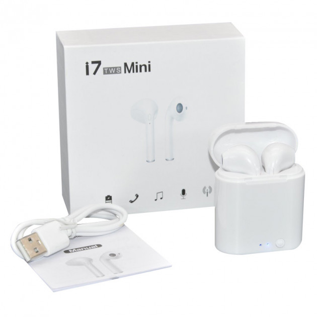 Навушники бездротові UKC I7s TWS Bluetooth з боксом для зарядки - фото 4
