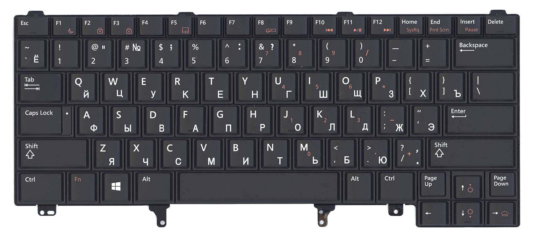 Клавиатура для ноутбука Dell Latitude E6320 с подсветкой Light Black