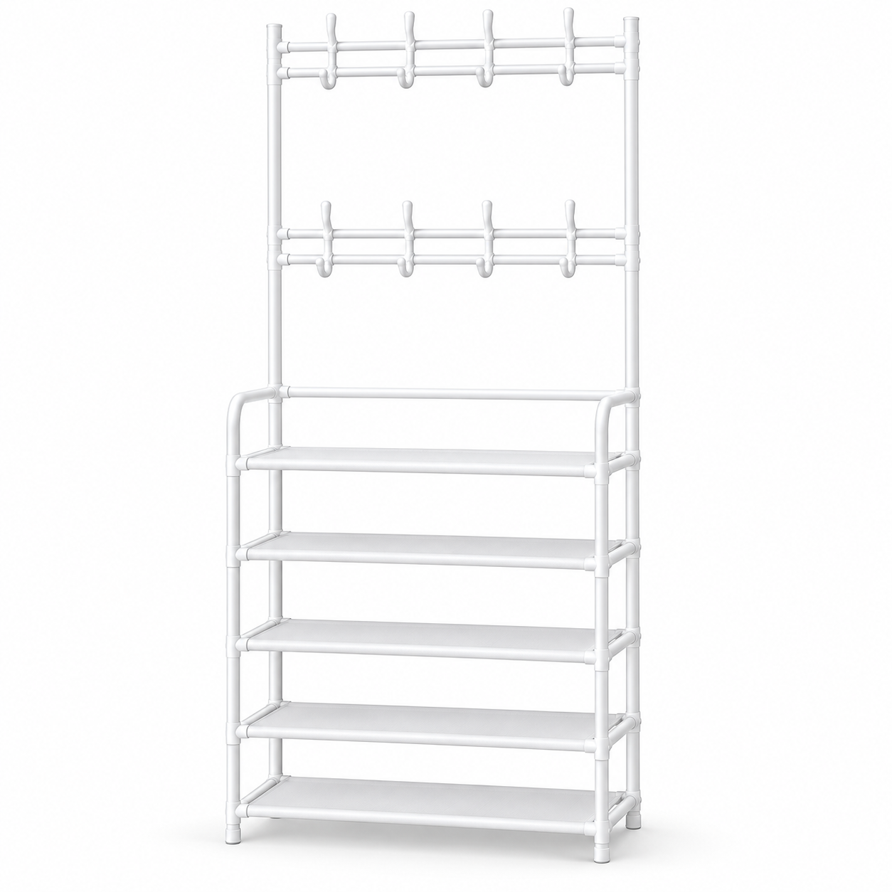 Вішалка для одягу New Simple Floor Clothes Rack стійка для одягу з полицями Білий (6771)