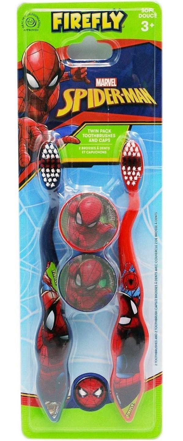 Зубная щетка Firefly Spiderman Toothbrush 3+ футляр 2 шт. (E-00373)