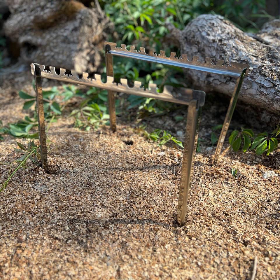 Мангал-рамка на 8 шампуров. 8 шампуров нержавеющая сталь с деревянной ручкой в комплекте