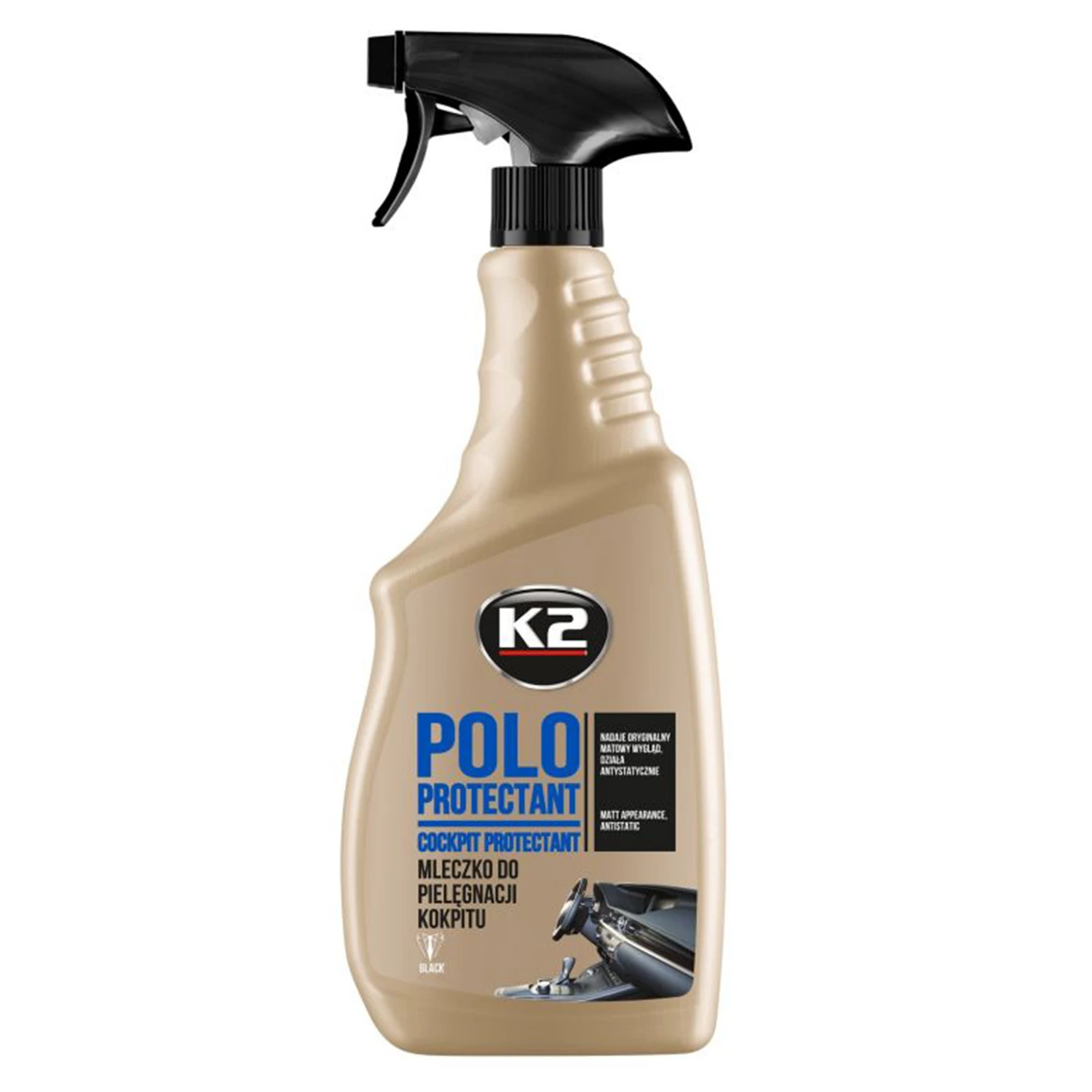 Поліроль для пластику K2 Polo Protectant Black матовий Чорний 750 мл (K417BL)