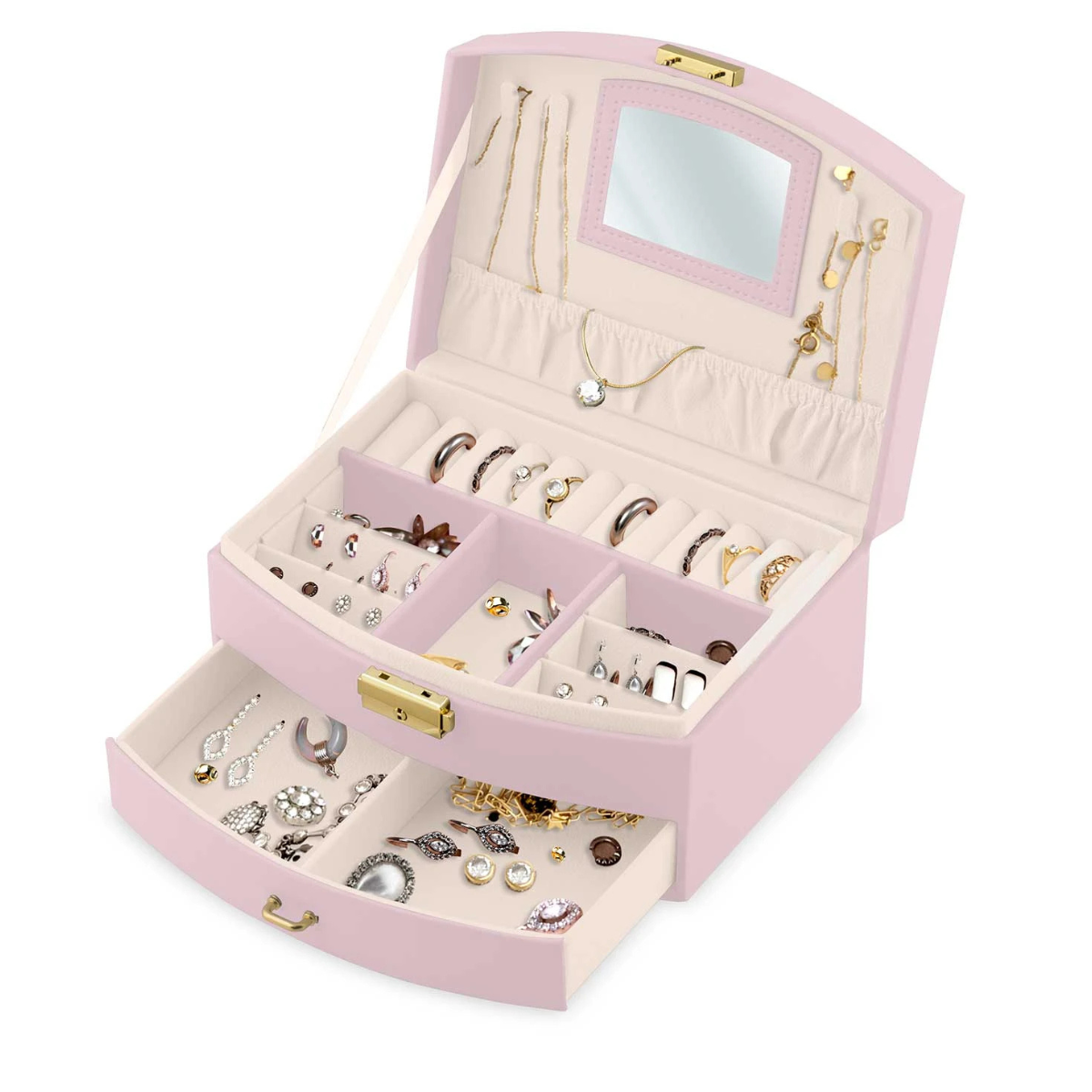 Ящик для ювелирных изделий Massido MS-708 Розовый (100909) Ящик для ювелирных изделий Massido MS-708 Розовый (100909)