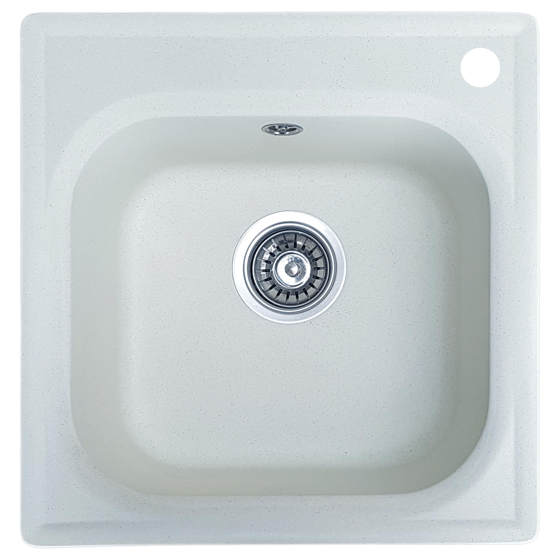 Мойка кухонная Valetti 1R 430x440 мм Белый Мойка кухонная Valetti 1R 430x440 мм Белый