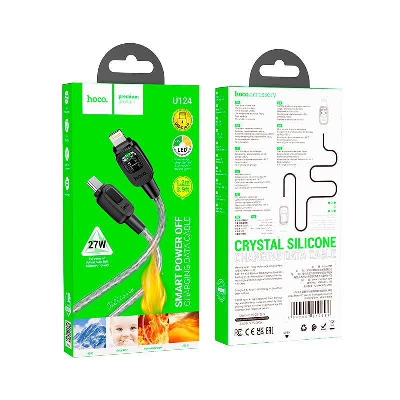 Кабель Hoco U124 Type-C to Lightning 27 Вт 1 м Black - фото 3