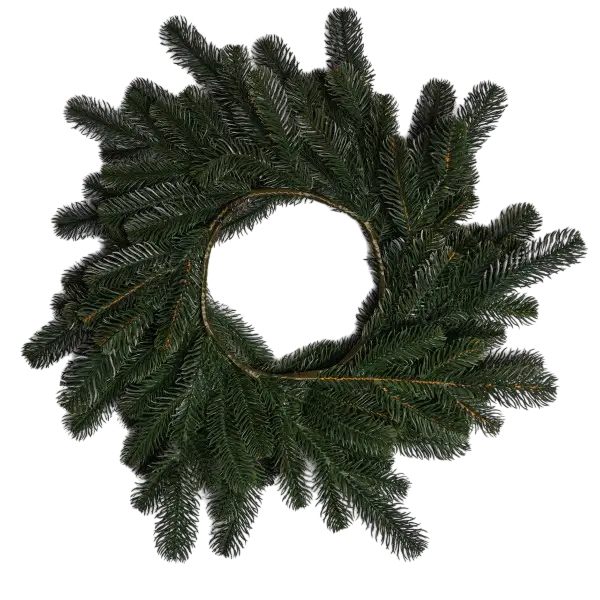 Вінок штучний хвойний Святковий Зелений