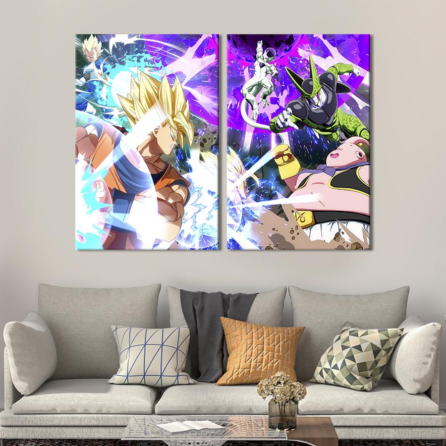 Картина на холсте Игра Dragon Ball FighterZ 71x51 см (1418-2)