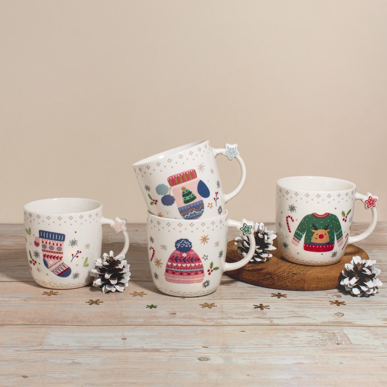 Набор чашек Зимние объятия 360 мл 4 шт. (6022-005)