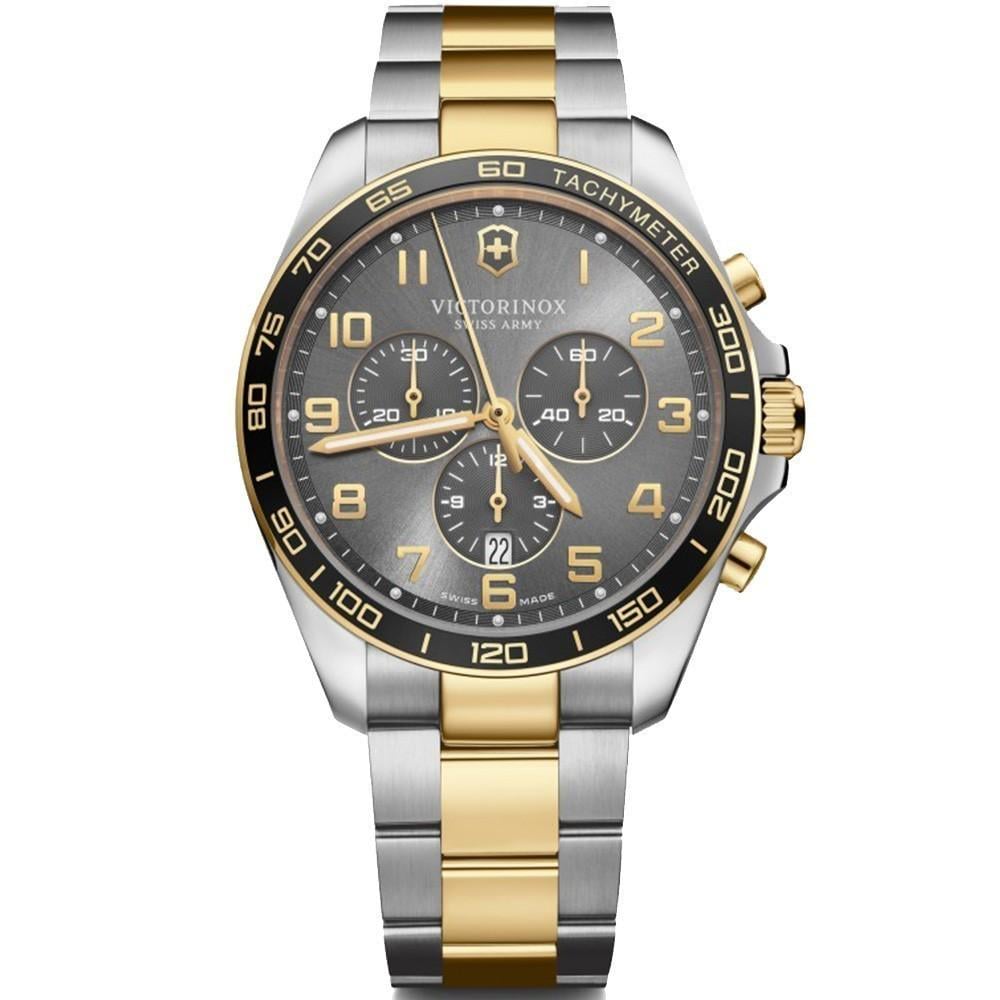 Наручний годинник чоловічий Victorinox Swiss Army Fieldforce Classic Chrono кварцевий Silver (V241902)