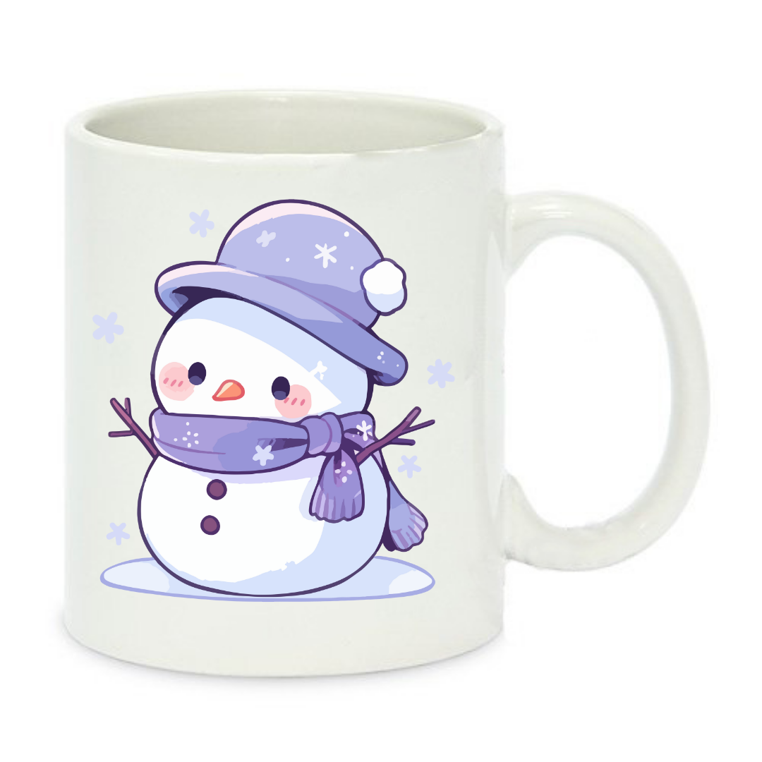 Чашка с принтом Снеговик 330 мл Белый (001242)